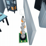 Mobile manipulator performing an inspection tour